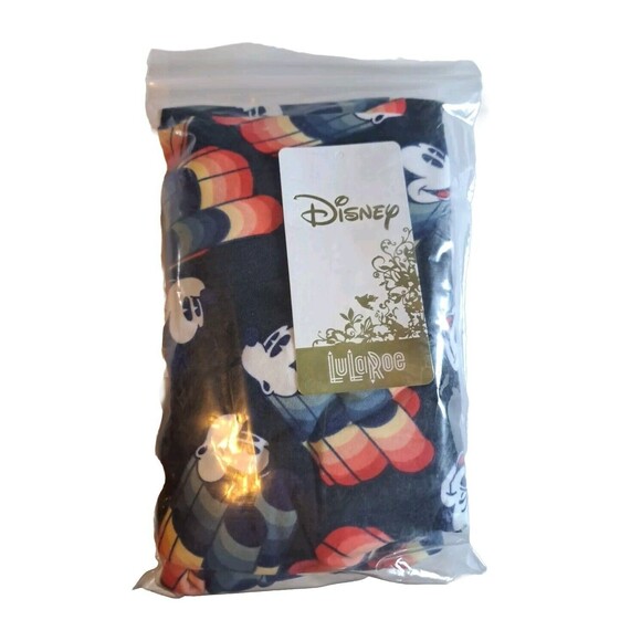 Disney x LuLaRoe Mickey Mouse Head Retro Leggings Black TC (Size 12-18) NEW! - Picture 1 of 6
